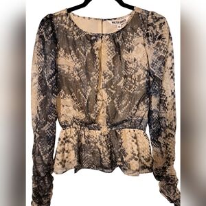 NWT WALTER BAKER ERLINE SNAKE LUREX TOP XS